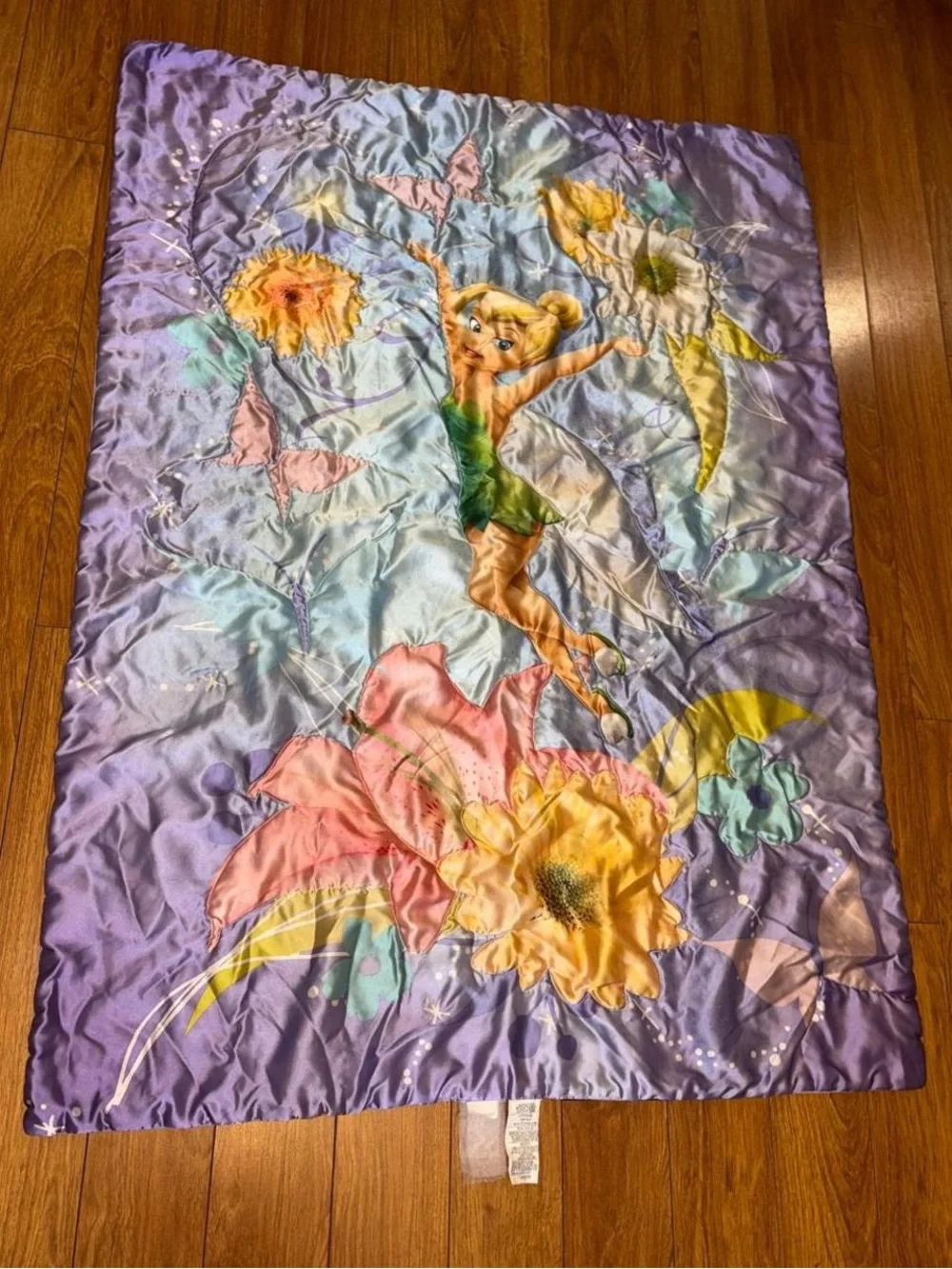 Y2K Rare Disney Tinkerbell quilted twin size comforter